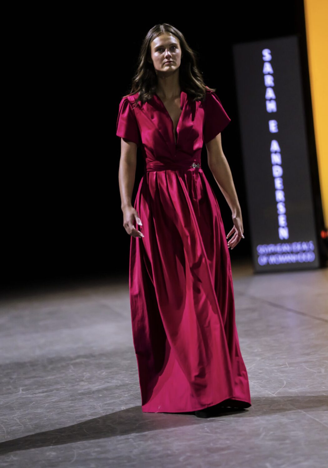 Sisyphean Ideals of Womanhood, magenta gown